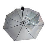 Парасолька автомат Fiaba F25-028 Котики жіноча на 8 спиць з котом Темно-пурпурна, фото 3