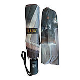 Парасолька автомат Fiaba F25-028 Котики жіноча на 8 спиць з котом Темно-пурпурна, фото 4