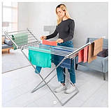 Сушарка для білизни електрична підлогова складана Domotec 8281, Потужність 230 Вт, 146*55*74 см, фото 5