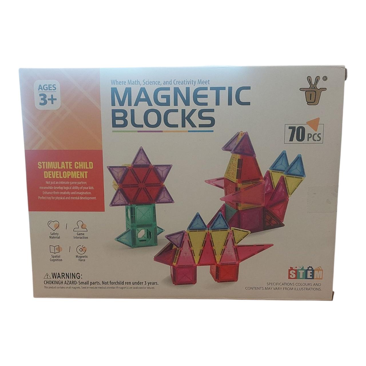 Магнітний конструктор 70 елементів деталей, фото 1