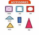 Магнітний конструктор 70 елементів деталей, фото 4