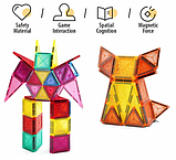 Магнітний конструктор 70 елементів деталей, фото 5