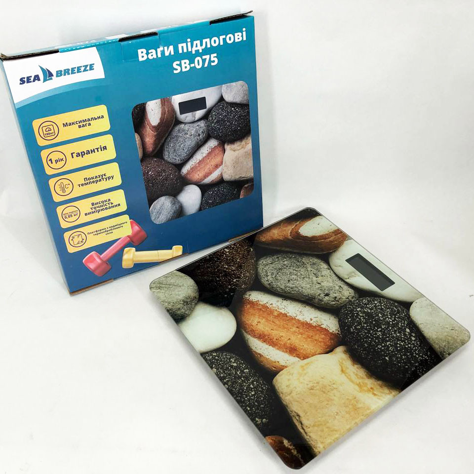 Ваги для здоров'я та фітнесу SeaBreeze SB-075 180 кг, Підлогові ваги з преміум-дисплеєм UV-89