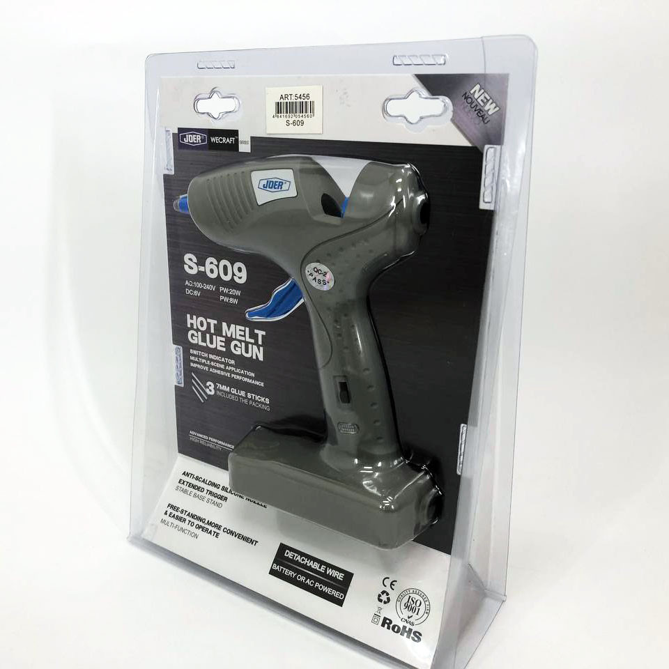 Пістолет для клею для виробів S-609, Якісний клейовий пістолет Термопістолет хобі EQ-70