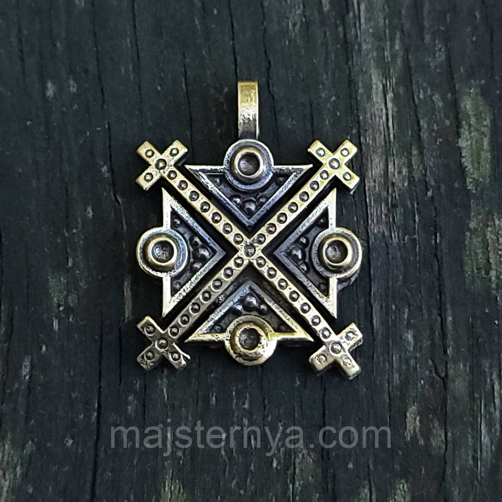 Хрестик латунний M029 - литий хрестик для зґарди або ланцюжка