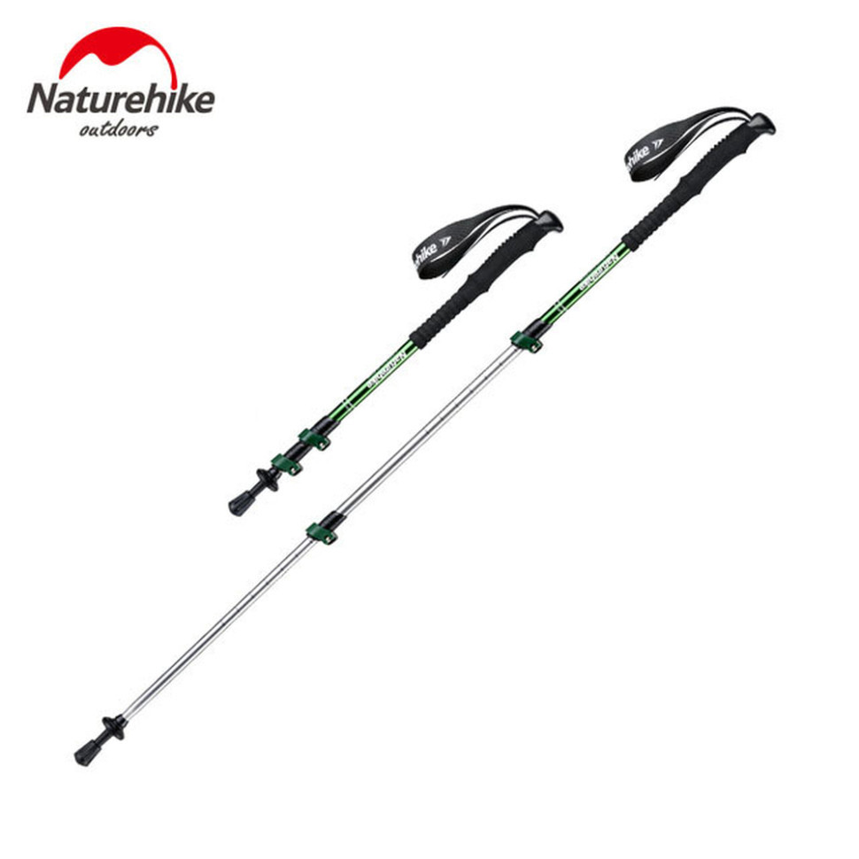 Трекінгова палиця 3-сек. Naturehike Women 6061 AL NH17D001-Z, 57-120 см, алюміній, зелена