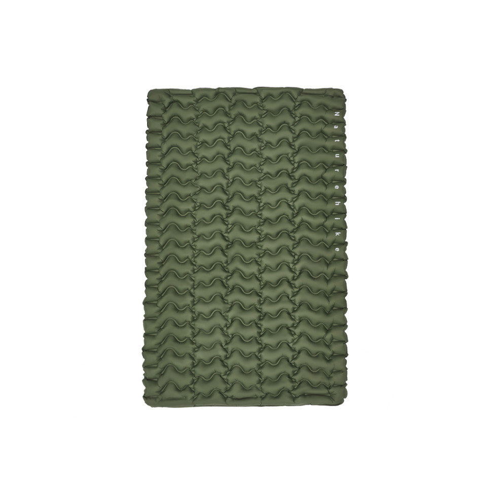 Матрац подвійний Naturehike CNK2550WS019, 65 мм, із мішком для надування, зелений
