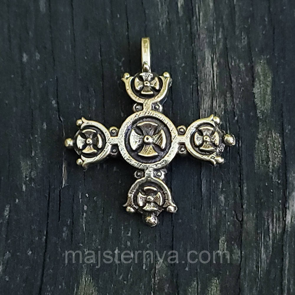 Хрестик латунний M031 - литий хрестик для зґарди або ланцюжка