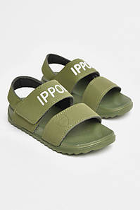 Сандалі дитячі кольору хакі на ліпучці р.30 206626P