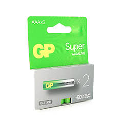 Батарейка GP Super 24A-2UE2, лужна AAA, 2 шт. у блістері, ціна за блістер