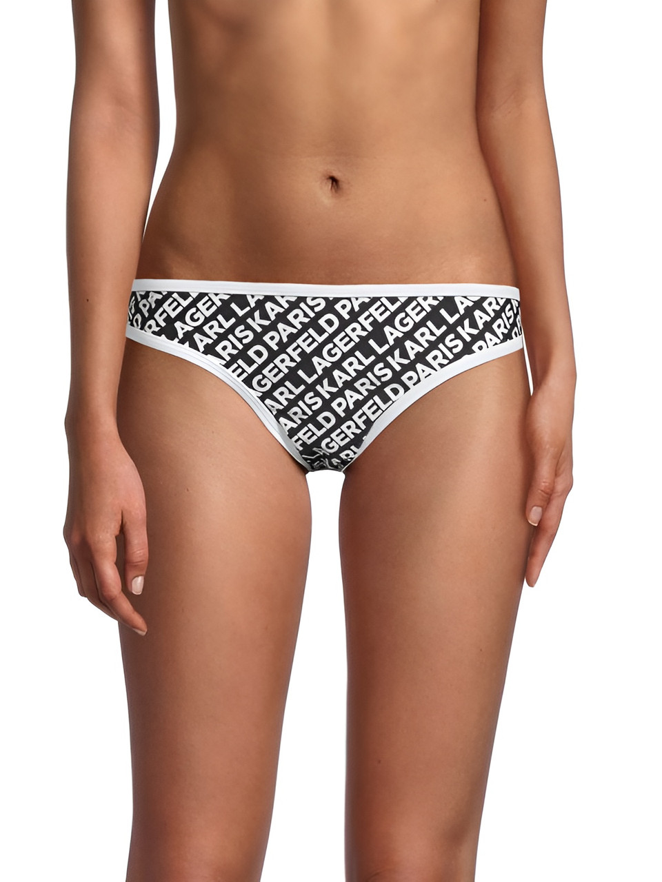 Жіночі плавки бікіні Karl Lagerfeld Paris із принтом 1159844805 (Чорний/Білий S), фото 1