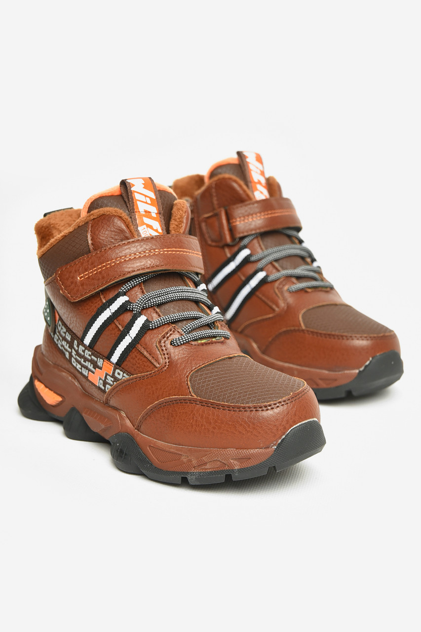 Черевики дитячі демісезонні коричневого кольору 206633T Безкоштовна доставка, фото 1