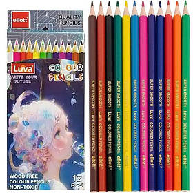 Олівці для малювання "Luva Ellott" Bambi CQ1003-12, Toyman