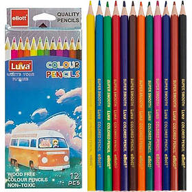 Олівці для малювання "Luva Ellott" Bambi CQ1001-12, Toyman