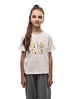 Футболка для девочки подростка 128 Молочный ДЖОЙ (686711-128)