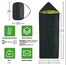 Тактичний водовідштовхуючий осінньо-літній спальний мішок✅ .Хит!