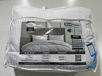 Ковдра Біла Лінія лебединий пух штучний зима 140х205 см Лелека Текстиль