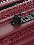 Валіза ручна поклажа S поліпропілен бордо 55х38х24+5/50л/3.4кг/Airtex, фото 8