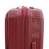 Валіза ручна поклажа S поліпропілен бордо 55х38х24+5/50л/3.4кг/Airtex, фото 7