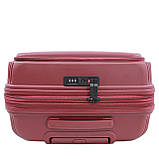 Валіза ручна поклажа S поліпропілен бордо 55х38х24+5/50л/3.4кг/Airtex, фото 5