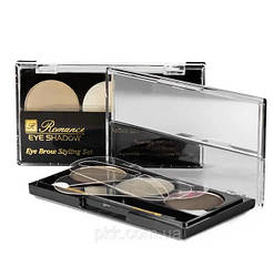 Набір для корекції брів Romance Eye Eye Brow Styling Set YEB-83 , 04 Коричневий Шоколадний віск кремовий