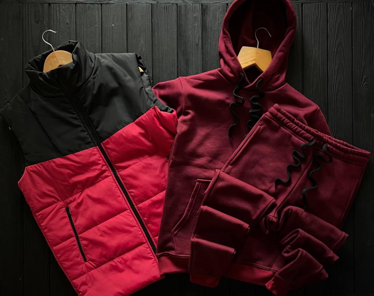 Спортивний костюм теплий + жилетка чоловіча CROSSGO  | Спортивний комплект чоловічий Теплий, фото 1