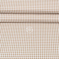 Ранфорс шириною 240 см "Бежева клітинка 5 мм", №5753