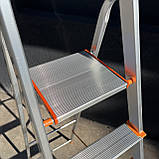 Драбина стрем'янка алюмінієва одностороння на 7 сходинок, фото 5