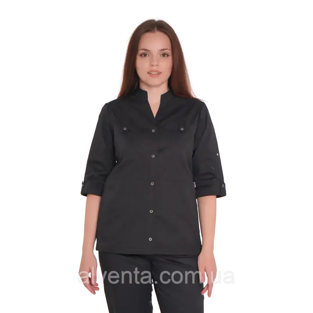 Медична куртка Небраска 3/4 Чорна