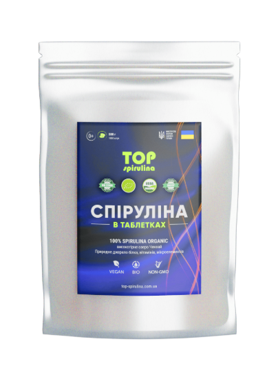 Спіруліна TOP SPIRULINA таблетки 500 г, фото 1