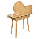 Гримерный туалетний столик B063 косметичний столик дизайнерський для візажу з круглим дзеркалом для спальні, фото 4