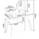 Гримерный туалетний столик B063 косметичний столик дизайнерський для візажу з круглим дзеркалом для спальні, фото 9