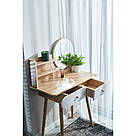 Гримерный туалетний столик B063 косметичний столик дизайнерський для візажу з круглим дзеркалом для спальні, фото 6