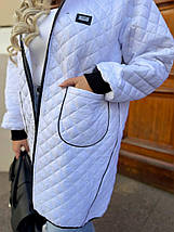 Демісезонна жіноча куртка біла великого розміру Розміри: 48, 50-52, 54-56, 58-60, 62, фото 2