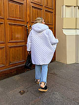 Демісезонна жіноча куртка біла великого розміру Розміри: 48, 50-52, 54-56, 58-60, 62, фото 5