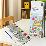 Набір альбомів для розфарбовування акварельними фарбами 3 шт. на вибір Lovely розмальовка з пензликом для творчості, фото 10