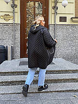 Демісезонна жіноча куртка чорна великого розміру Розміри: 48, 50-52, 54-56, 58-60, 62, фото 3