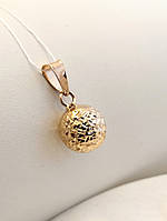Золотий кулон кулька з алмазним гравіюванням