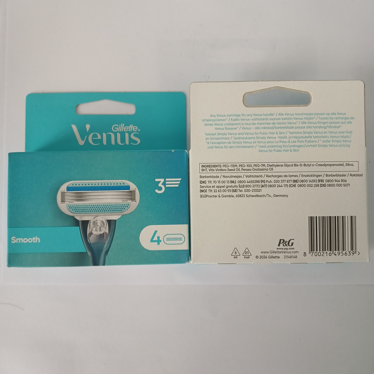 Касети для гоління жіноча Gillette Venus smooth 3 - 4 шт.