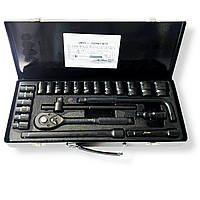 VORFAL набір інструментів ударних 24 ел. 1/2" 6 граней (8-32 мм, Сг-Мо), у металевому кейсі V08126