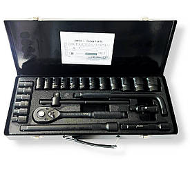 VORFAL набір інструментів ударних 24 ел. 1/2" 6 граней (8-32 мм, Сг-Мо), у металевому кейсі V08126