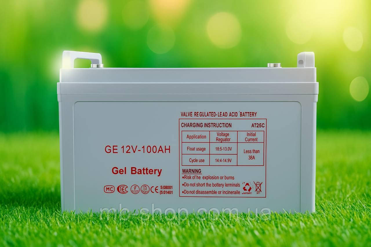 Акумулятор гелевий 12V 100Aч 33 кг Акумуляторна батарея з герметичним корпусом 30, фото 1