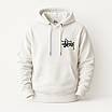 Худі Stussy біла тепла м’яка якісна на флісі, фото 2