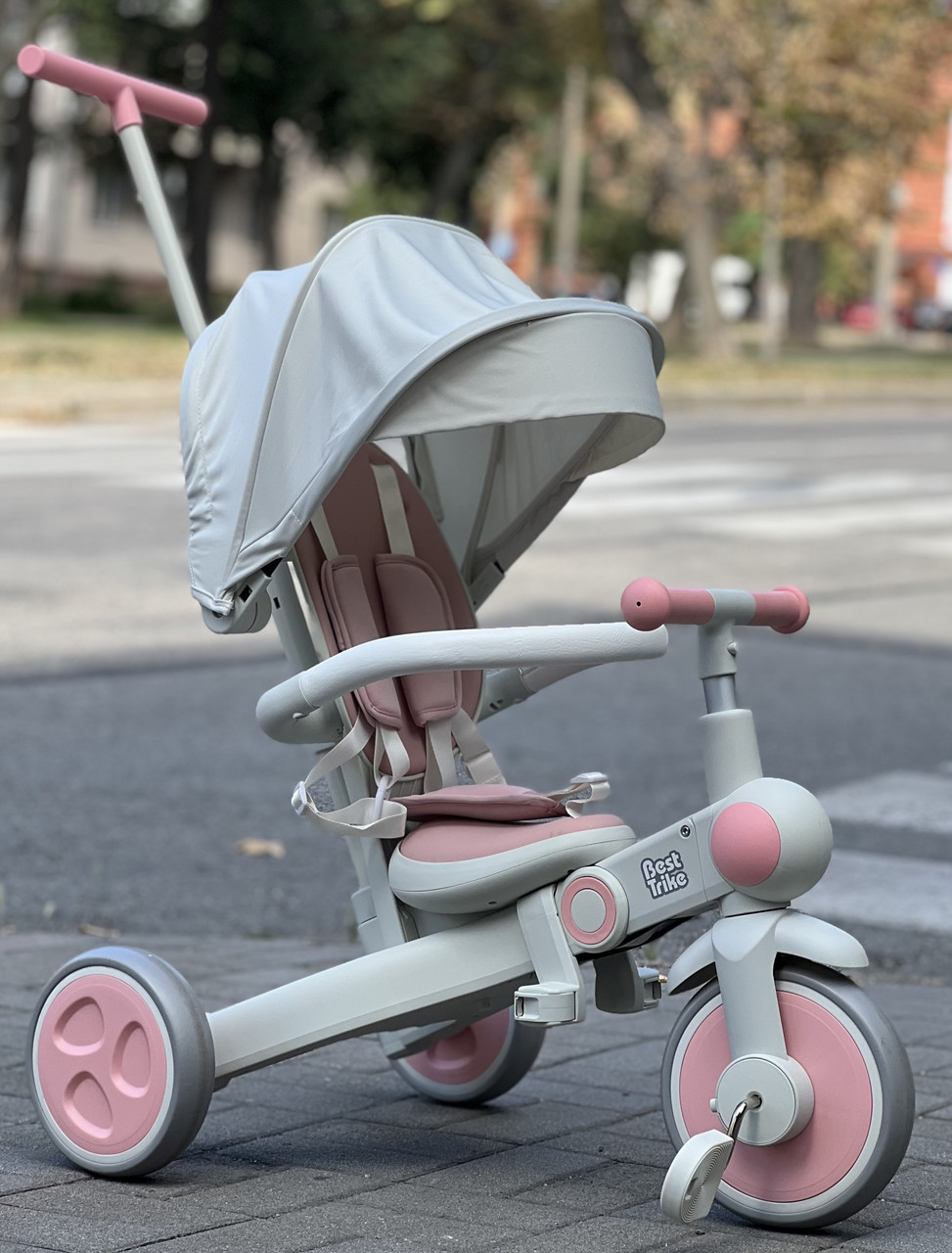 Велосипед з батьківською ручкою дитячий велосипед коляска трансформер BS-12-303 Best Trike, фото 1