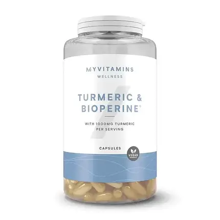 Куркума і біоперин MyProtein Myvitamins Turmeric & Bioperine 500 мг 180 капс., фото 1