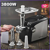 Мощная многофункциональная мясорубка соковыжималка для томатов Rainberg 3800W, Электрическая мясорубка для дома