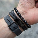 Чоловічий браслет з натурального каменю з шоломом PRETORIAN преміум якість, фото 3