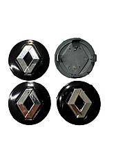 Ковпачки, заглушки на диски Renault Рено 57 мм / 50 мм (чорні-хром 57х50)