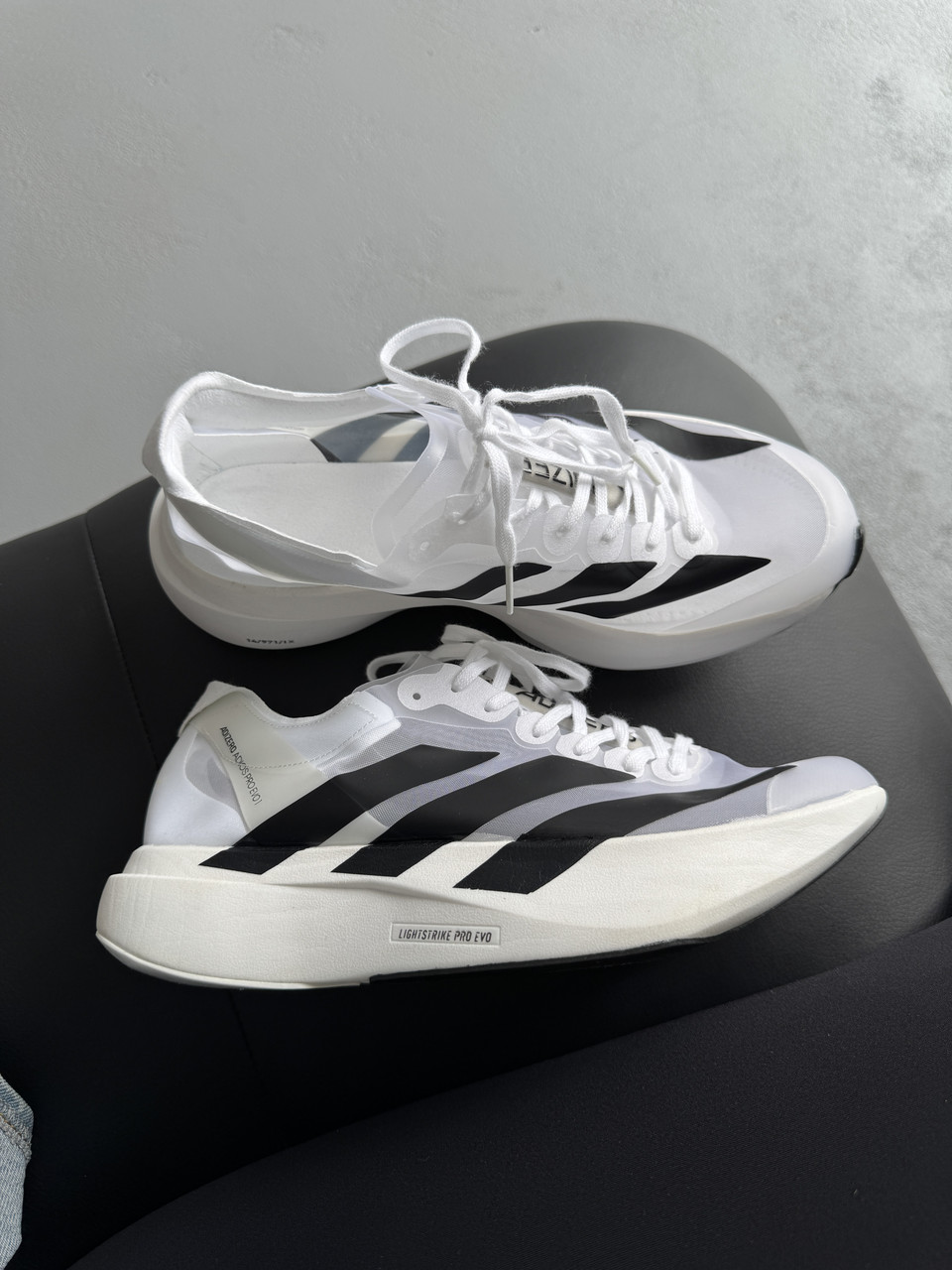 Кросівки чоловічі білі Adidas Adizero Adios PRO EVO 1 White Black (21498), фото 1