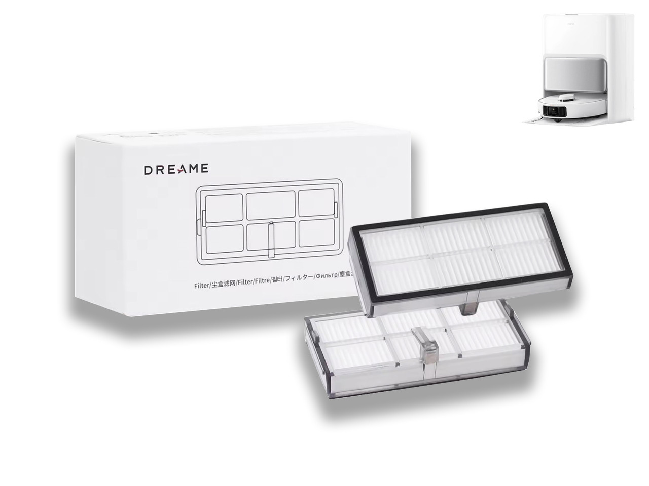 Оригінальні HEPA фільтри (2 шт.) для робота-пилососа Dreame Mova P50 Pro Ultra, фото 1